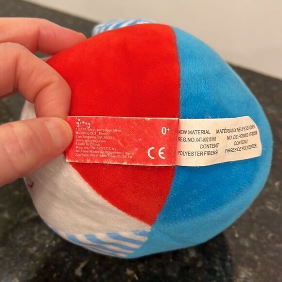 gitzy plush jingle bunny ball. Size 4.5” - Picture 5 of 5